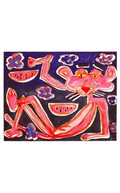 Katherine Bernhardt, Pink Panther, 2019