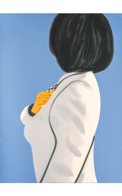 Alex Katz, Vivien in White Coat, 2022