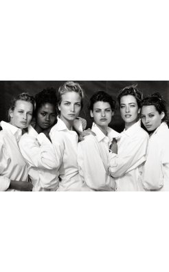 Peter Lindbergh, Estelle Lefébure, Karen Alexander, Rachel Williams, Linda Evangelist, Tatjana Patitz, Christy Turlington, Santa Monica, California, 1988