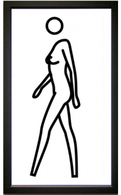 Julian Opie, Sara walking naked, 2003