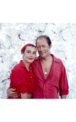 Ormond Gigli, Rex Harrison and wife Kay Kendall at Blue Harbor, Jamaica