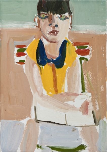 Chantal Joffe, Woman in Yellow Shirt