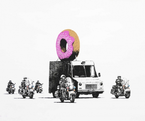 Banksy, Donut (Strawberry), 2009