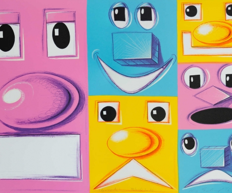 Kenny Scharf, Horizontal Blockheads, 2016 Kenny Scharf, Horizontal Blockheads, 2016