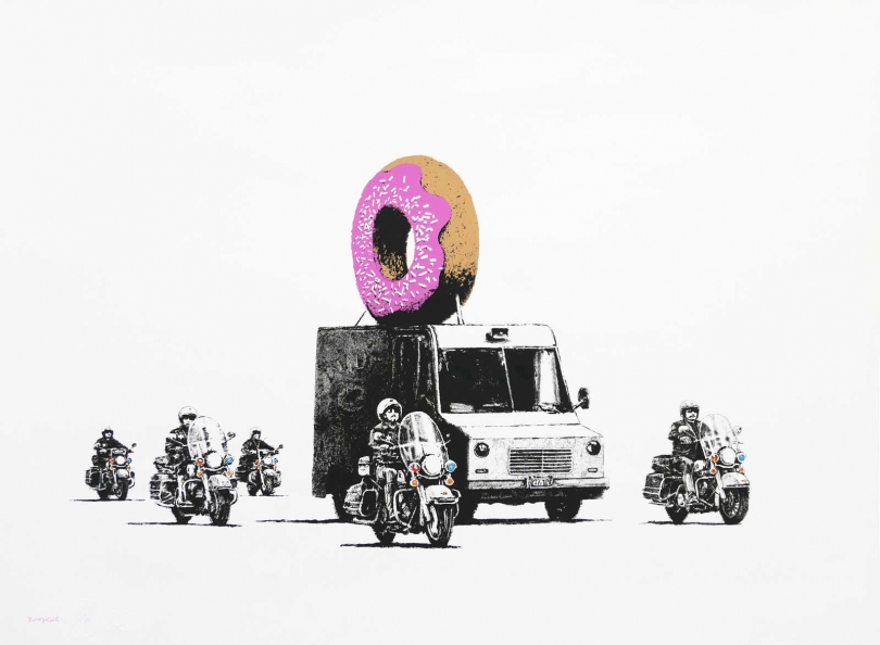 Banksy, Donut (Strawberry), 2009