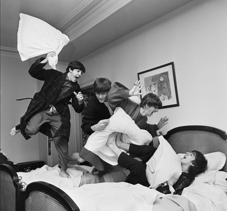 Harry Benson, Beatles Pillow Fight, Paris, 1964