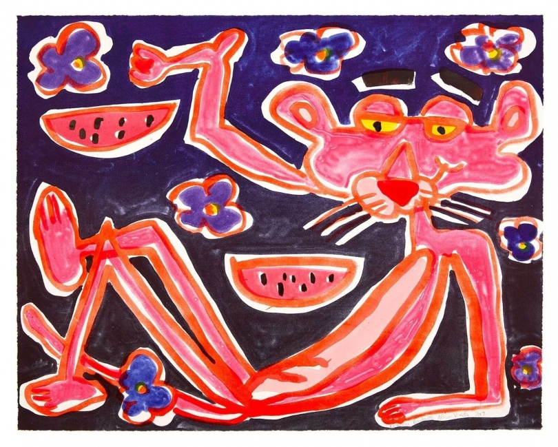 Katherine Bernhardt, Pink Panther, 2019 Katherine Bernhardt, Pink Panther, 2019