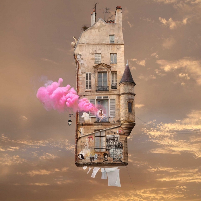 Laurent Chehère, Flying Houses Pink Laurent Chehère, Flying Houses Pink