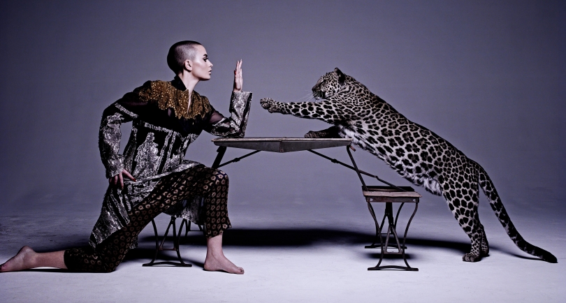 Michel Comte, Woman with Leopard