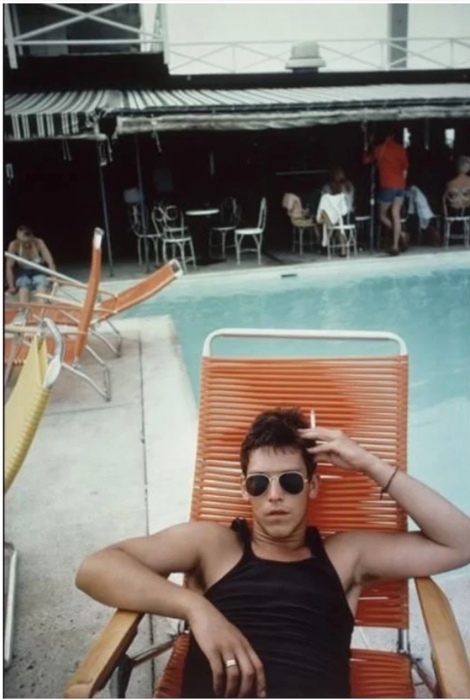 Nan Goldin, David by the pool at The Black Room, Provincetown, 1976