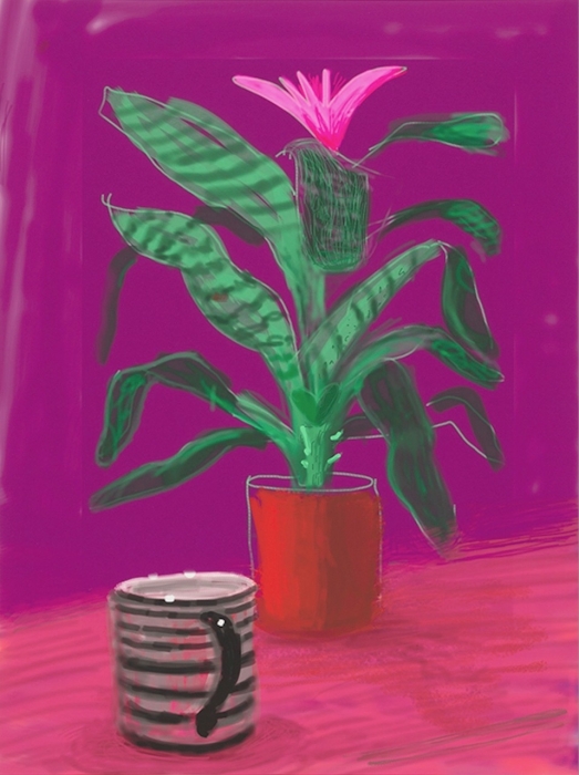 David Hockney, Striped Mug, 2010