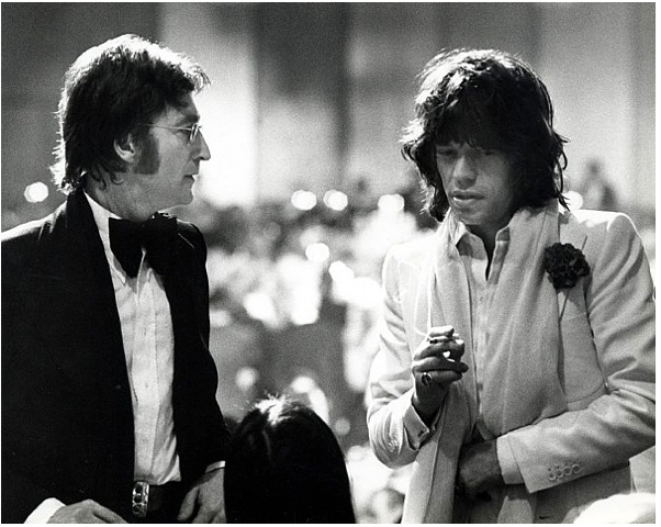 Ron Galella, John Lennon and Mick Jagger