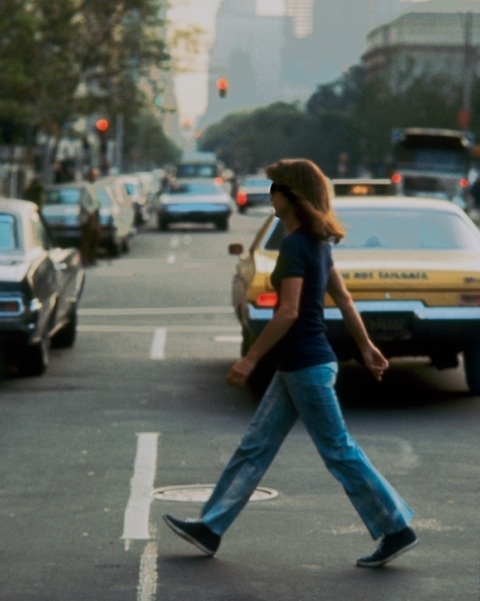 Jackie Onassis Crossing 5th Avenue After One of Her Usual Walks Jackie Onassis Crossing 5th Avenue After One of Her Usual Walks