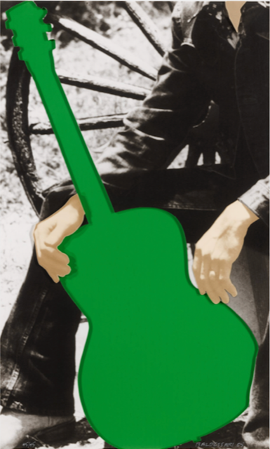 John Baldessari, Person with Guitar, Green, 2005