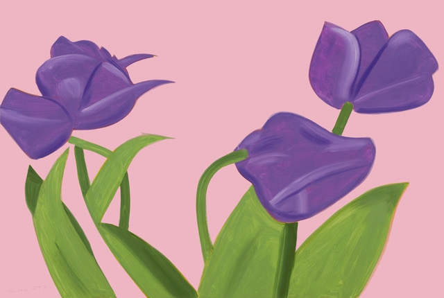 Alex Katz, Purple Tulips, 2021 Alex Katz, Purple Tulips, 2021