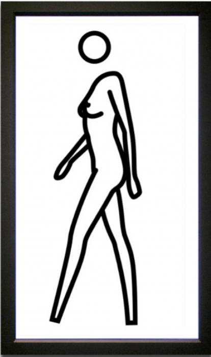 Julian Opie, Sara walking naked, 2003