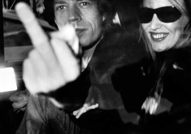 Ron Galella, Mick Jagger and Jerry Hall