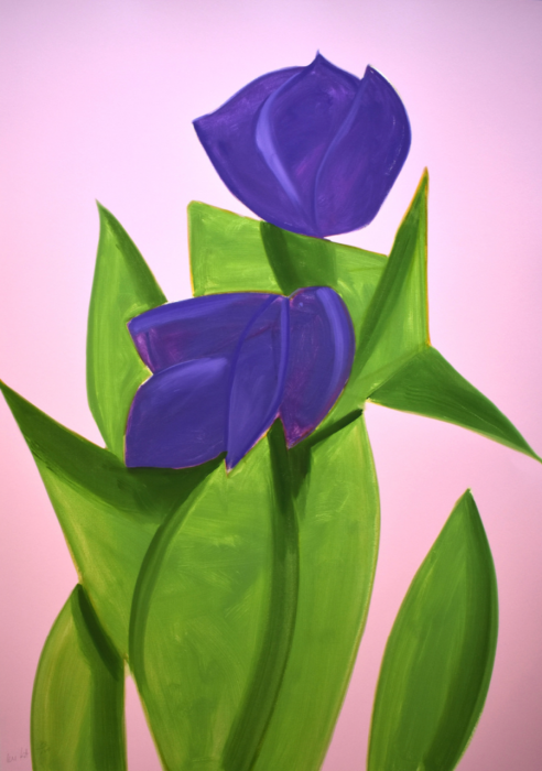 Alex Katz, Purple Tulips II, 2021