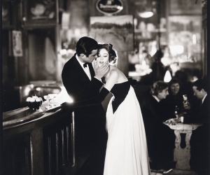 Richard Avedon, Suzy Parker and Gardner McKay Dress by Balmain, Cafe de Beaux-Arts, Paris, 1956