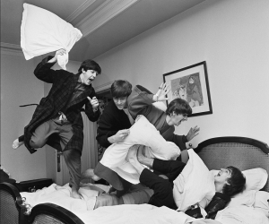 Harry Benson, Beatles Pillow Fight, Paris, 1964 Harry Benson, Beatles Pillow Fight, Paris, 1964