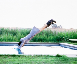 Arthur Elgort, Stella Tennant Driving, Watermill, NY, 1995