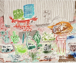 David Hockney, Ink Test 19th to21st March, 2019