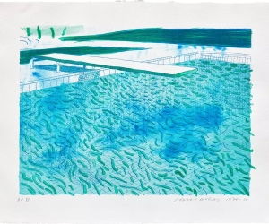 David Hockney, Lithograph of Water Made of Lines, 1978