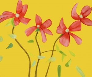 Alex Katz, Red Dogwood 1, 2021