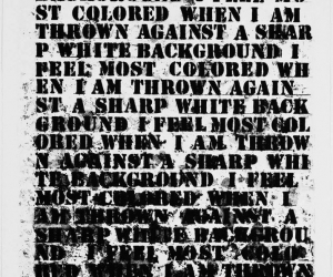 Glenn Ligon, I Feel Most Colored
