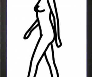 Julian Opie, Sara walking naked, 2003