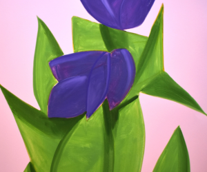 Alex Katz, Purple Tulips II, 2021 Alex Katz, Purple Tulips II, 2021